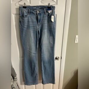 Brand new old navy mid-rise boot cut jeans, size 8 Long with tags